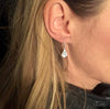 Simple Retro Brushed Dandelion Drop Shape Alloy Women's Earrings Electroplated