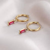 Simple Retro Small Square Geometric Titanium Steel And Stainless Steel Diamond Earring Jewelry For Women With Electroplating