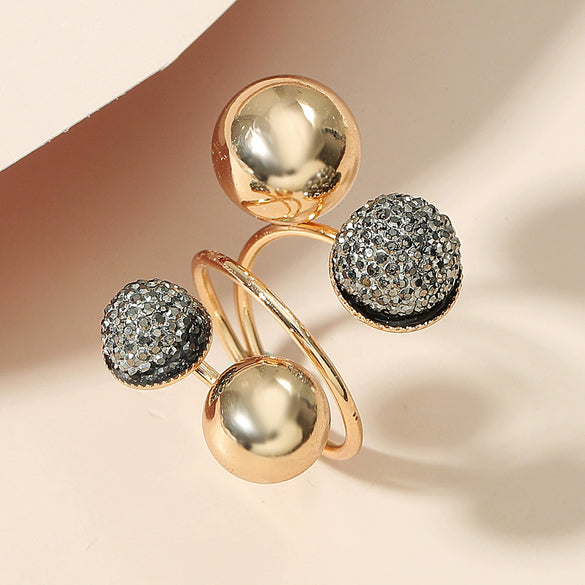 Simple Retro Women's Ring Alloy Resin