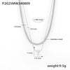 Simple Round Bead Stainless Steel Collarbone Necklace Multi Layer Stacked Geometric Design Electroplated Women's Fashion Jewelry
