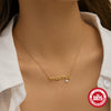 Simple S925 Silver Single Row Water Drops Geometry Inlaid Zircon Women's Collarbone Necklace