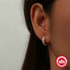 Simple S925 Sterling Silver Colorful Water Drop Shaped Dopamine Drop Oil Earring Buckle Earrings For Women With Geometric Design And Electroplating Treatment