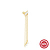 Simple S925 Sterling Silver Daily Collocation Star Water Drop Tassel Puncture Thread Ear Bone Nail With Crown Pattern And Zircon Design