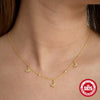 Simple S925 Sterling Silver Elegant All Match Butterfly Zircon Stacked Wear Women's Collarbone Necklace With Geometric Pattern And Electroplating
