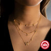 Simple S925 Sterling Silver Elegant All Match Butterfly Zircon Stacked Wear Women's Collarbone Necklace With Geometric Pattern And Electroplating