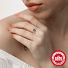 Simple S925 Sterling Silver Geometric Devil's Eye Dripping Oil Women's Bracelet