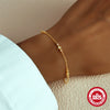Simple S925 Sterling Silver Geometric Diamond Stacked Wear Unisex Bracelet