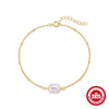 Simple S925 Sterling Silver Geometric Light Luxury Niche Cold Style Unisex Bracelet Necklace With Electroplating Design