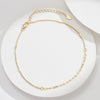 Simple S925 Sterling Silver Geometric Paper Clip Anklet For Women
