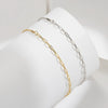 Simple S925 Sterling Silver Geometric Paper Clip Anklet For Women