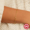 Simple S925 Sterling Silver Glossy Love Folding Unisex Bracelet With Diamond Design