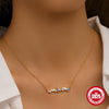 Simple S925 Sterling Silver Horse Eye Color Zircon Pendant Necklace With Geometric Design For Women Electroplated O Chain Stacked Wear