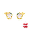 Simple S925 Sterling Silver Pearl Stitching Crescent Tassel Earrings Set With Gemstones For Women Fashion Style