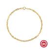 Simple S925 Sterling Silver Texturized Base Chain Bracelet For Women With Geometric Styling And Electroplating