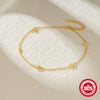 Simple S925 Sterling Silver Women's Bracelet With Four Mans Star Diamond Stacked Wear Geometric Design Electroplating