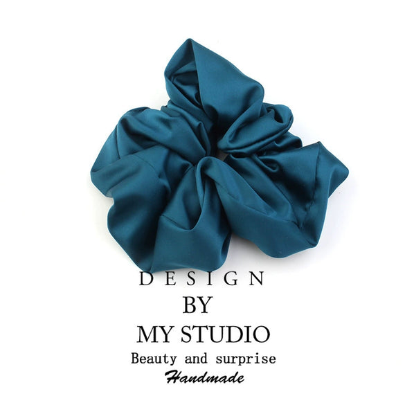 Simple Satin Hair Tie Handmade Geometric High Elastic Elastic Hair Ring Head Rope For Women