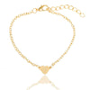 Simple Sexy Heartshaped Handmade Alloy Women's Love Heart Bracelet With Electroplating