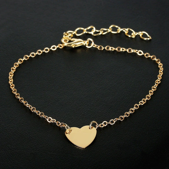 Simple Sexy Heartshaped Handmade Alloy Women's Love Heart Bracelet With Electroplating