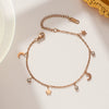 Simple Sexy Women's Titanium Steel Bracelet With Star Moon Geometric Pattern And 18K Gold Electroplated Treatment