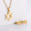 Stainless Steel 18K Gold Plated Korean Style Plating Hexagram Pendant Necklace