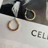 Simple Small Circle S925 Silver Ring Earring For Women With 14K Real Gold Electroplated Geometric Design