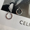 Simple Small Circle S925 Silver Ring Earring For Women With 14K Real Gold Electroplated Geometric Design