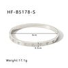 Simple Small Love Heartshaped Diamondencrusted Shiny Titanium Steel Bracelet For Women With 18K Vacuum Plating