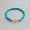 Simple Soft Ceramic Pieces Elaststring Beaded Daisy Hand Woven Glass Glaze Bohemian Vacation Style Women's Bracelet
