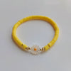 Simple Soft Ceramic Pieces Elaststring Beaded Daisy Hand Woven Glass Glaze Bohemian Vacation Style Women's Bracelet