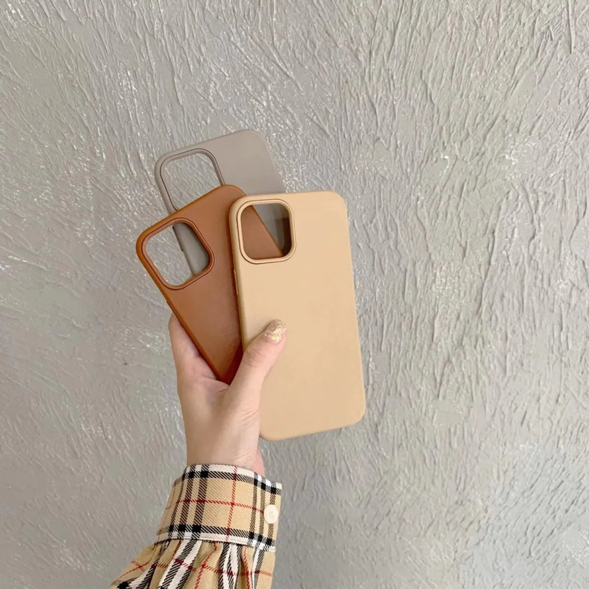 Simple Solid Color Mobile Phone Case Wholesale Nihaojewelry