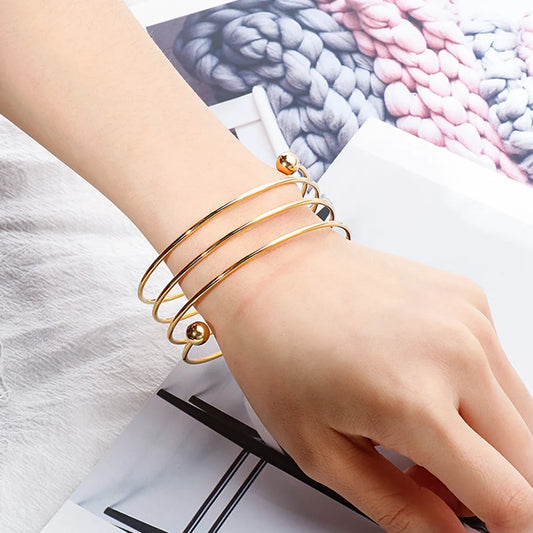 Simple Spring Multi-layer Stainless Steel Bracelets Wholesale Gooddiy