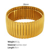 Simple Square Plaid 316L Stainless Steel Gold Plated Electroplating Niche Geometry Bracelet