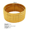 Simple Square Plaid 316L Stainless Steel Gold Plated Electroplating Niche Geometry Bracelet