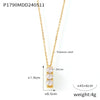 Simple Square Zircon Pendant All Match Light Luxury Titanium Steel Necklace For Women With Electroplating And Geometric Design