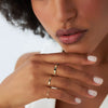 Simple Stackable Geometric 925 Sterling Silver Women's Ring With Electroplating