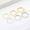 Simple Stackable 925 Sterling Silver Geometric Ring For Women With Electroplating Treatment
