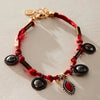 Simple Stainless Steel And Titanium Steel Handwoven Bracelet Anklet With Round Silver Coin Zircon Electroplated Geometric Design