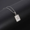 Simple Stainless Steel And 316L Stainless Steel Letter Square Shell Pendant Necklace For Women