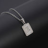 Simple Stainless Steel And 316L Stainless Steel Letter Square Shell Pendant Necklace For Women