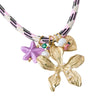 Simple Stainless Steel And Titanium Steel Necklace With Starfish Five Leaf Clover Pearl Devil's Eye Heart Shape Pendant Electroplated