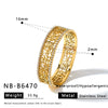 Simple Stainless Steel Bracelet With Geometric Zircon Rhinestone Inlay And 18K Gold Vacuum Plating For Women