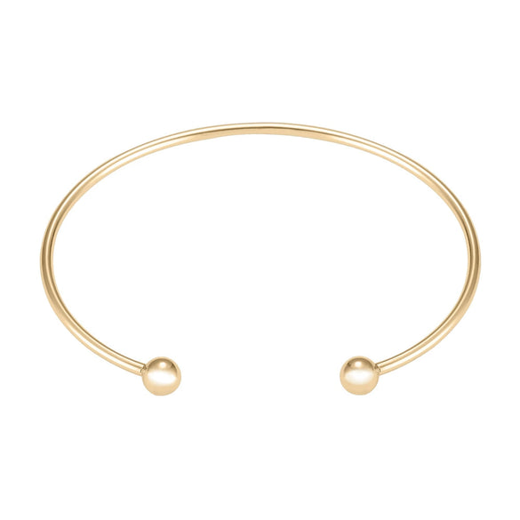 Simple Stainless Steel C Shaped Bracelet With Round Bead Threaded Opening Detachable Electroplated Bangle Personality Style