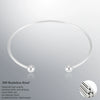Simple Stainless Steel C Shaped Bracelet With Round Bead Threaded Opening Detachable Electroplated Bangle Personality Style
