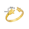Simple Stainless Steel Geometric Heartshaped Hydraulic Ring For Women With Electroplating Design