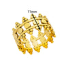 Simple Stainless Steel Geometric Heartshaped Hydraulic Ring For Women With Electroplating Design