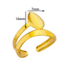 Simple Stainless Steel Geometric Heartshaped Hydraulic Ring For Women With Electroplating Design