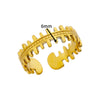 Simple Stainless Steel Geometric Heartshaped Hydraulic Ring For Women With Electroplating Design