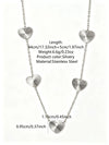 Simple Stainless Steel Heart Jewelry Set For Women With Electroplated Necklace Bracelet And Earrings