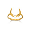 Simple Stainless Steel Heart Shaped Geometric Ring Plated With Gold For Men And Women