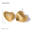 Simple Stainless Steel Loveshaped Electroplated Earrings For Women